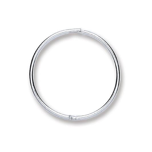 Silver 16mm Plain Hinged Sleepers