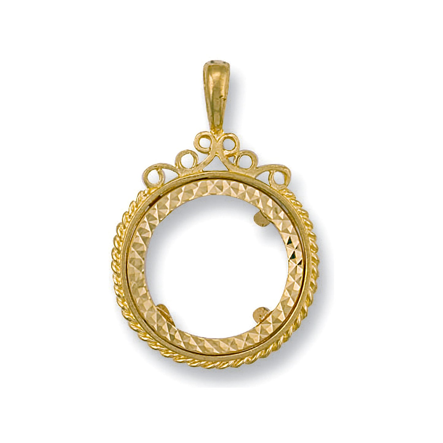 Y/G (Half) Fancy Sovereign Pendant