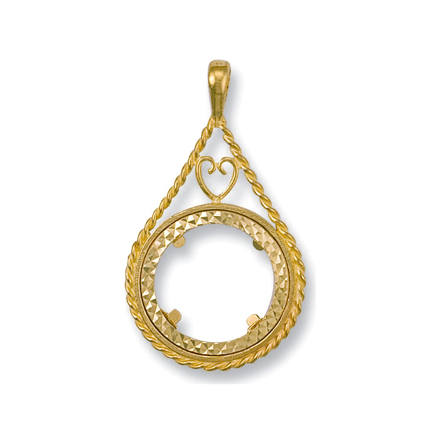 Y/G (Half) Fancy Sovereign Pendant
