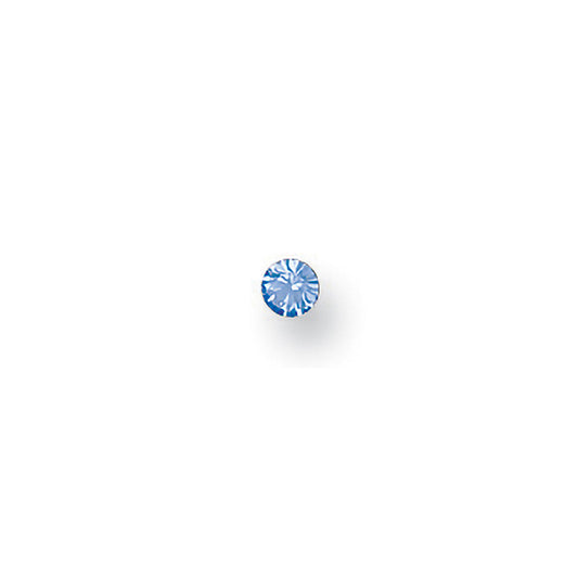 Y/G Blue Cz Nose 3mm Stud