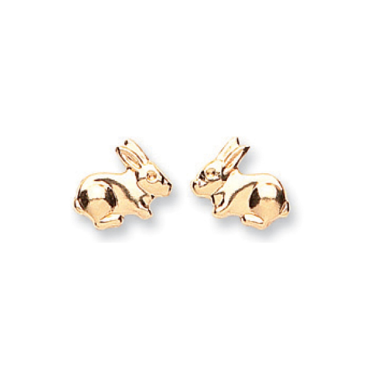 9ct Y/G Rabbit Studs