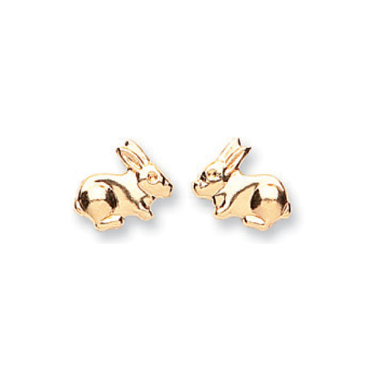 9ct Y/G Rabbit Studs