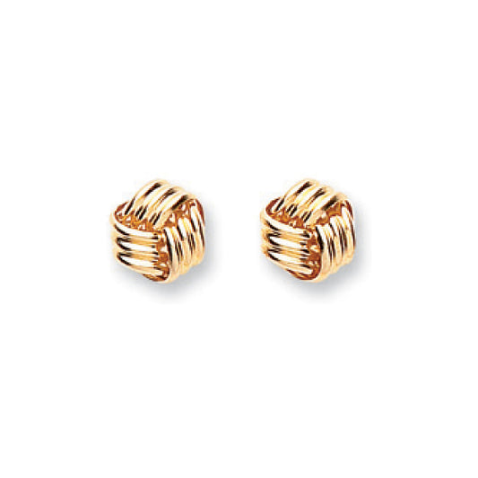 9ct Y/G Fancy Knot Studs