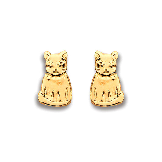 9ct Y/G Cat Studs