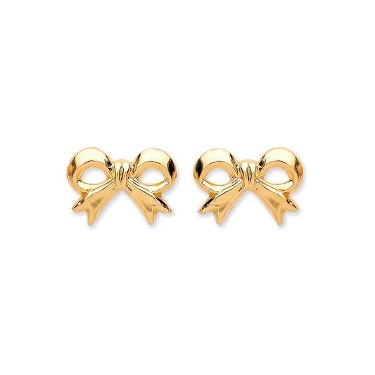 9ct Y/G Bow Studs