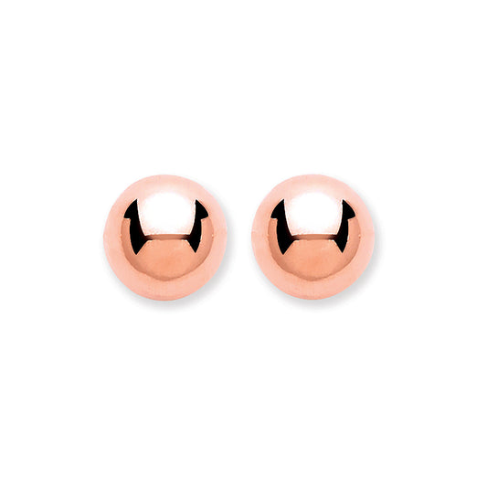 9ct R/G 5mm Ball Studs