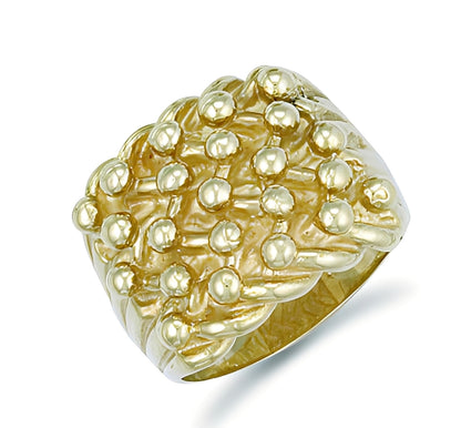 Y/G Woven Back 5 Row Keeper Ring