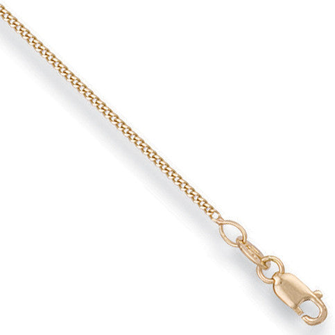 18ct Y/G 1.4mm Curb Chain