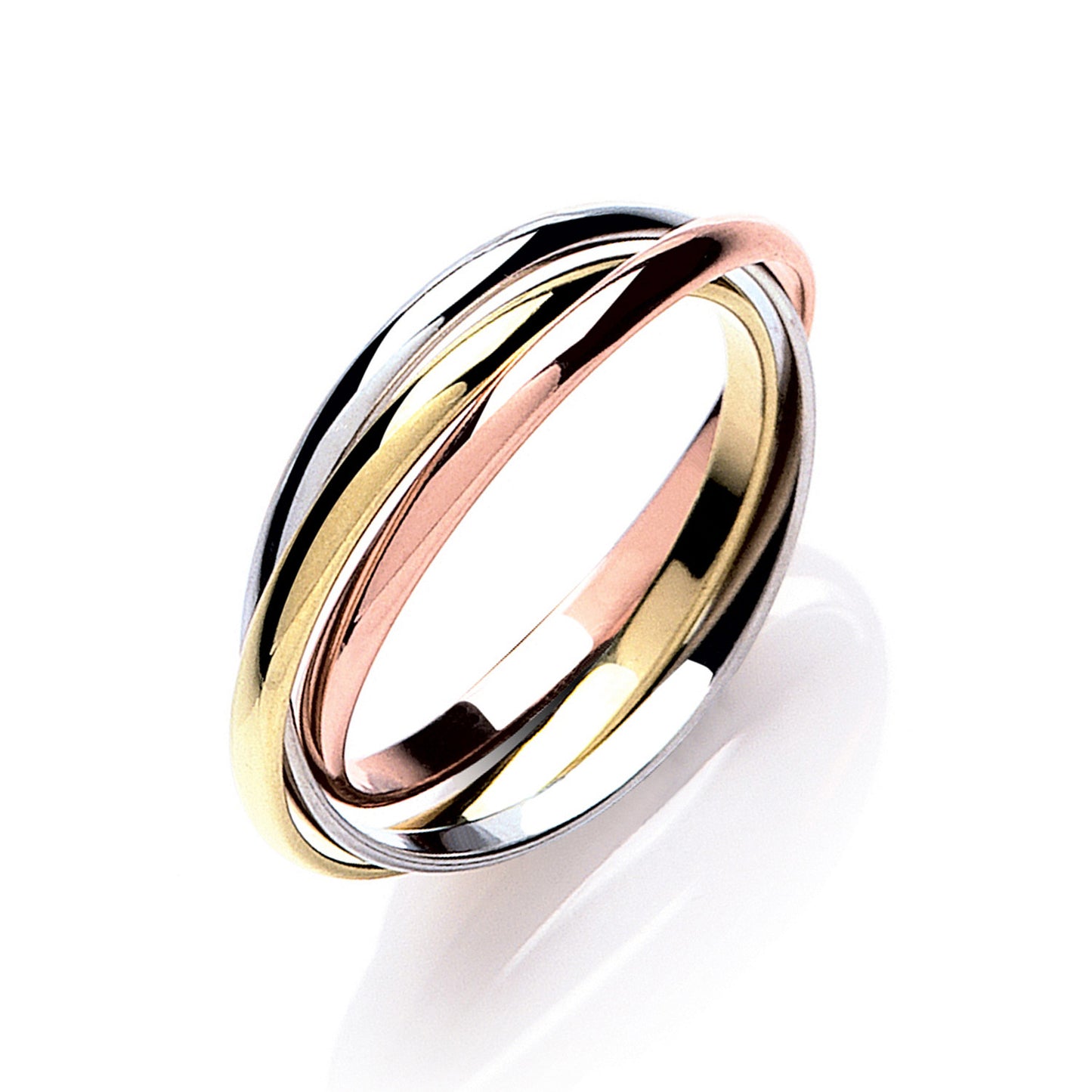 YW & R/G 2mm Russian Wedding Band