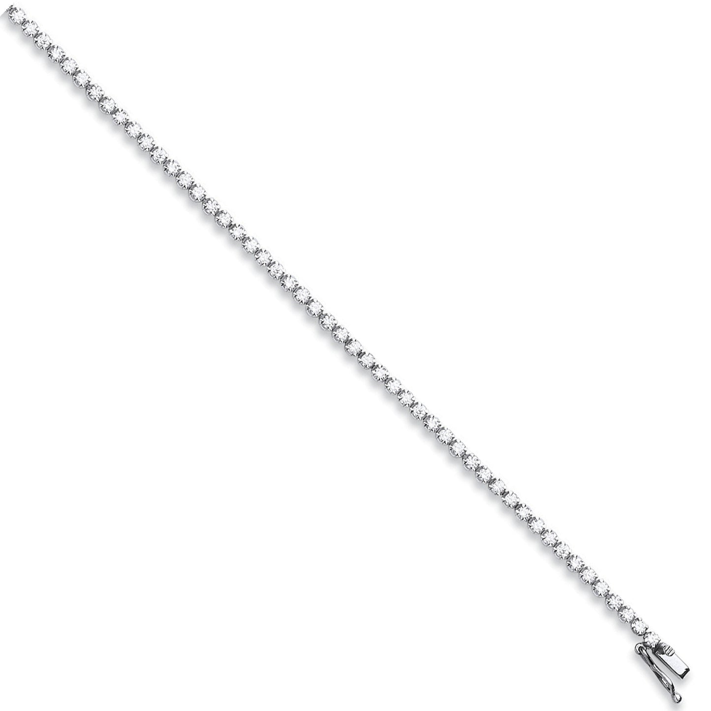 18ct White Gold 3.00ct Diamond Tennis Bracelet