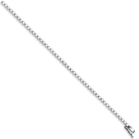 18ct White Gold 3.00ct Diamond Tennis Bracelet