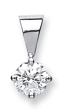 18ct White Gold 0.50ct Claw Set Diamond Solitaire Pendant