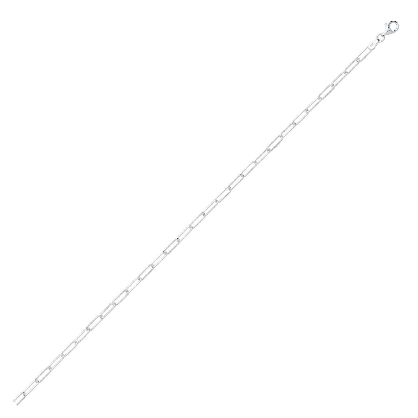 Silver 3.2mm Paper Clip Link Chain