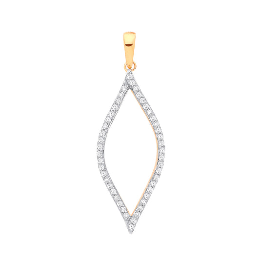 9ct Yellow Gold 0.17ct Diamond Pendant