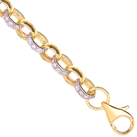 Y/G 8.0mm Plain &  Cz Belcher 8.3mm Chain