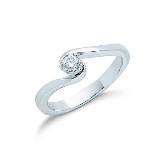 9ct W/G 0.15ct Diamond Engagement Ring