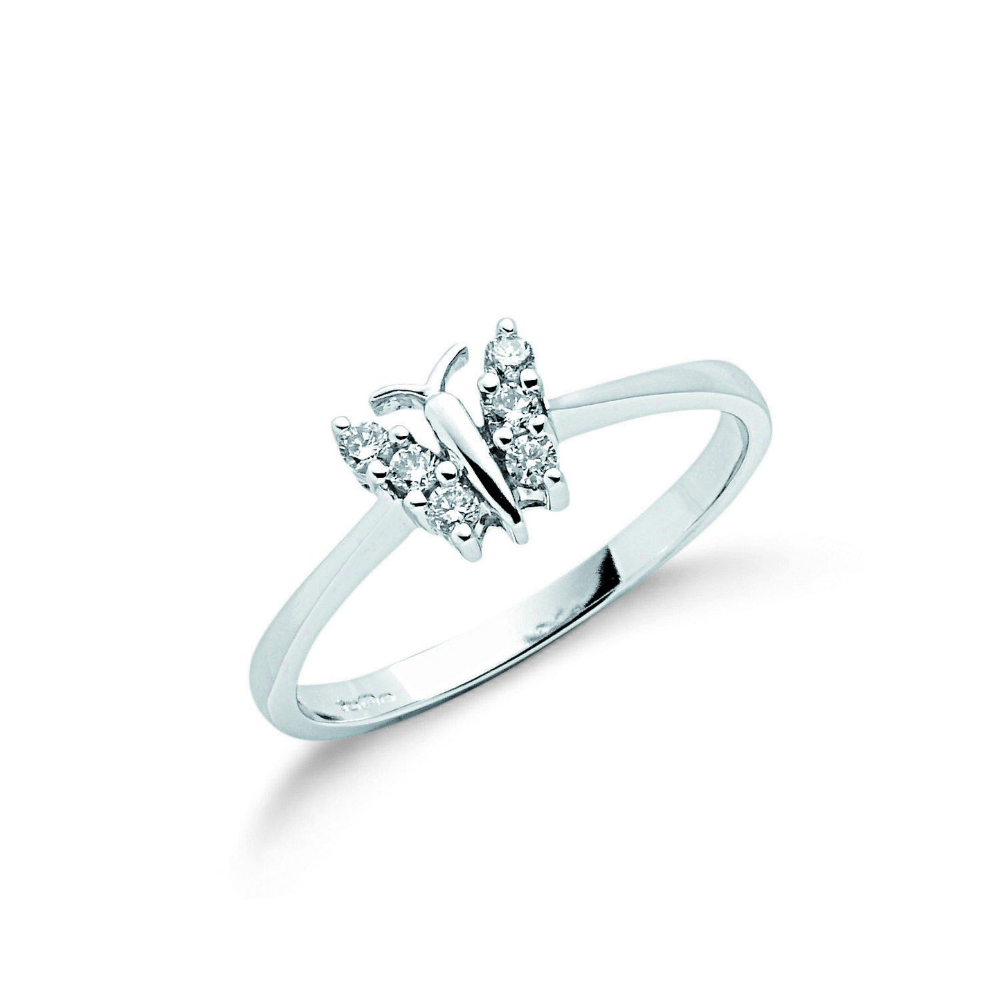 9ct W/G 0.15ct Diamond Butterfly Ring
