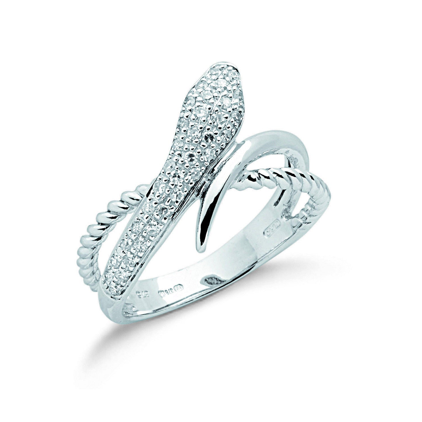 9ct W/G 0.15ct Diamond Snake Ring