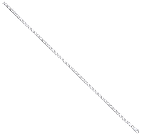 Silver 3.3mm Economy Flat  Curb Chain