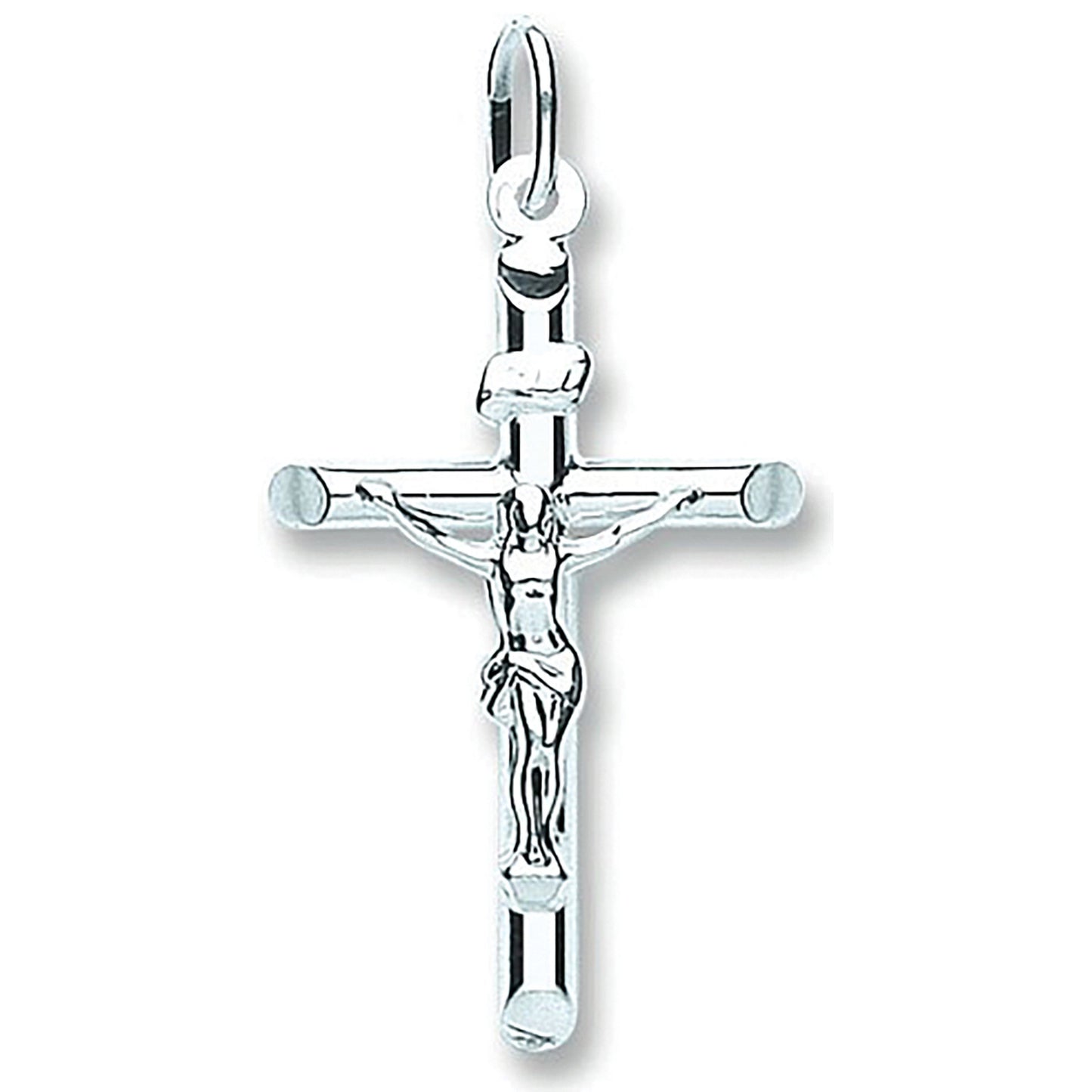Silver Tubed Crucifix