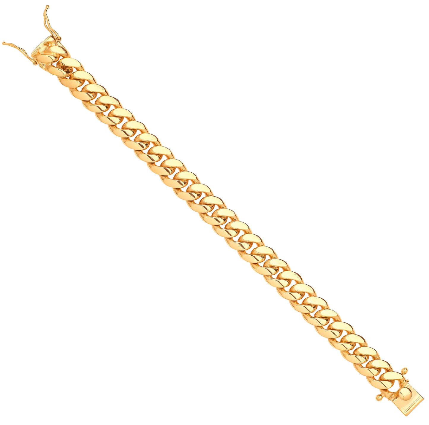 Y/G 12mm Cuban Link Solid Gents Bracelet