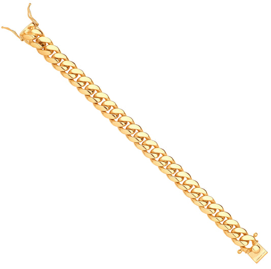 Y/G 12mm Cuban Link Solid Gents Bracelet