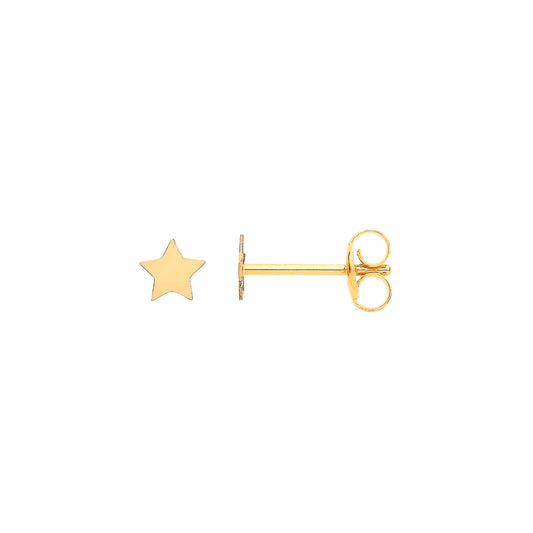 9ct Y/G Tiny Star Studs