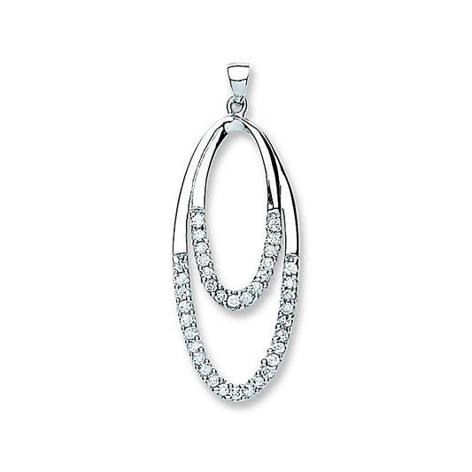 Silver Fancy Drop Pendant