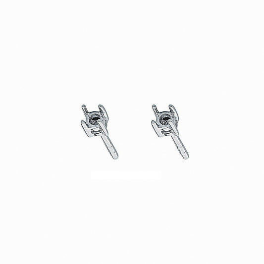 9ct W/G Earrings Mount 0.15ctw