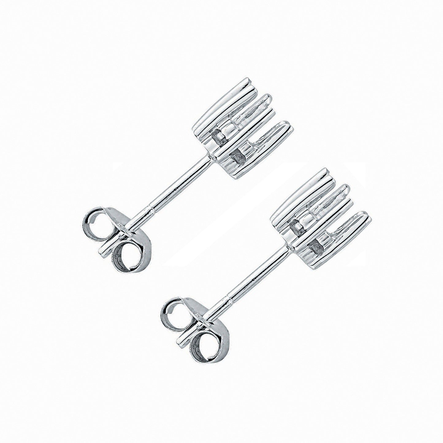 18ct W/G Earrings Mount 0.70-0.75ctw
