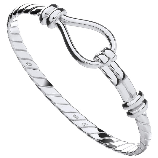 Silver Hook Baby Bangle