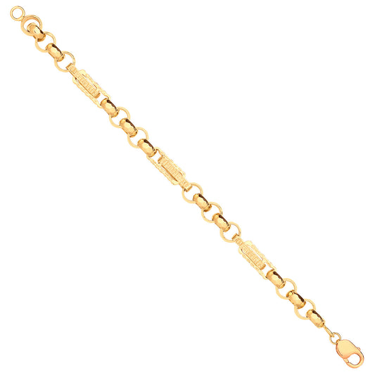 Y/G Gypsy Link Belcher Gents Bracelet