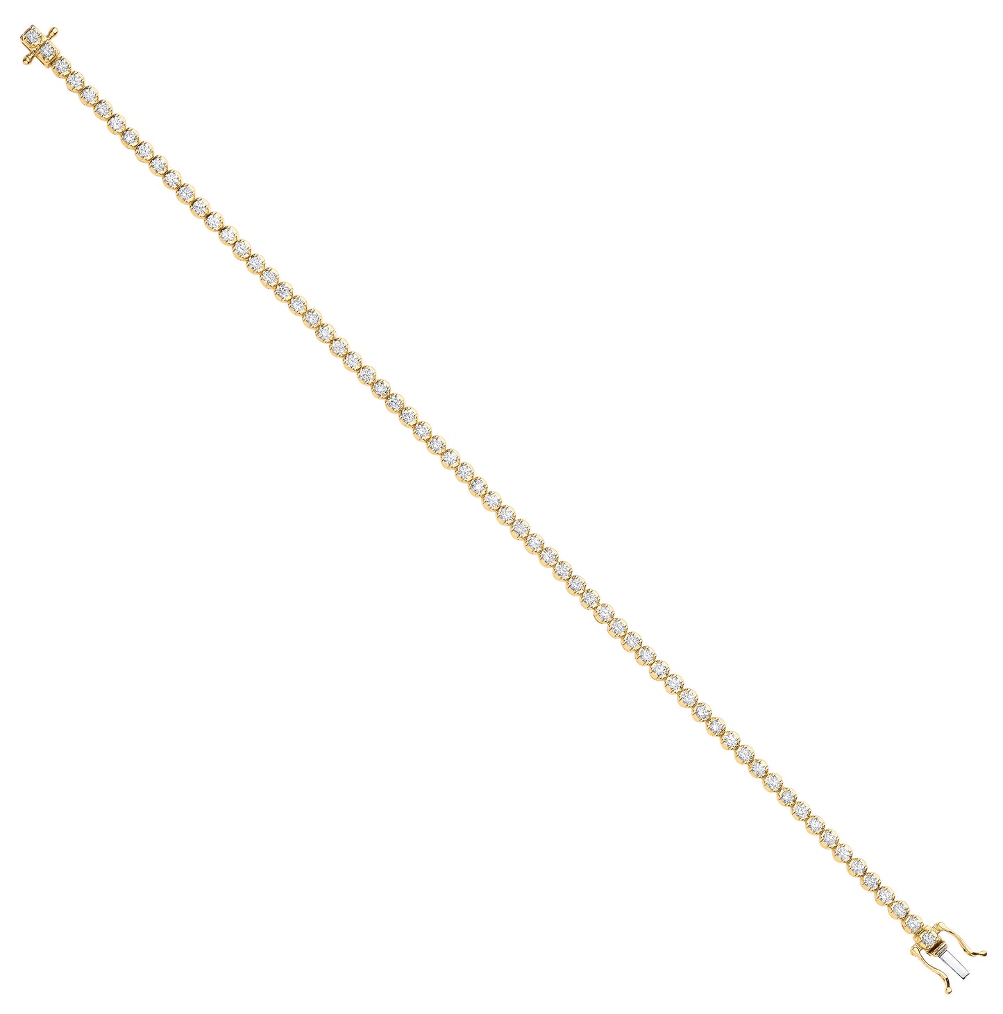 18ct Yellow Gold 2.00ct Diamond Tennis Bracelet