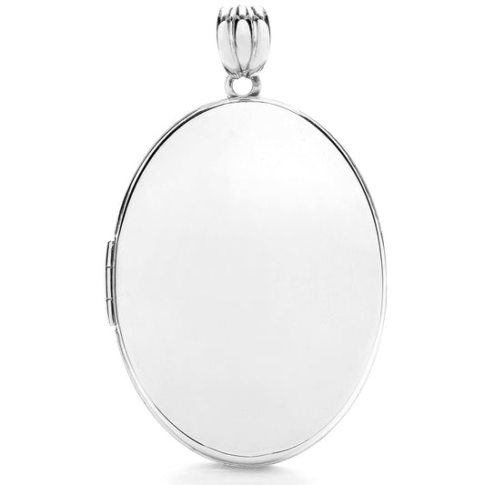 W/G Oval Plain Locket