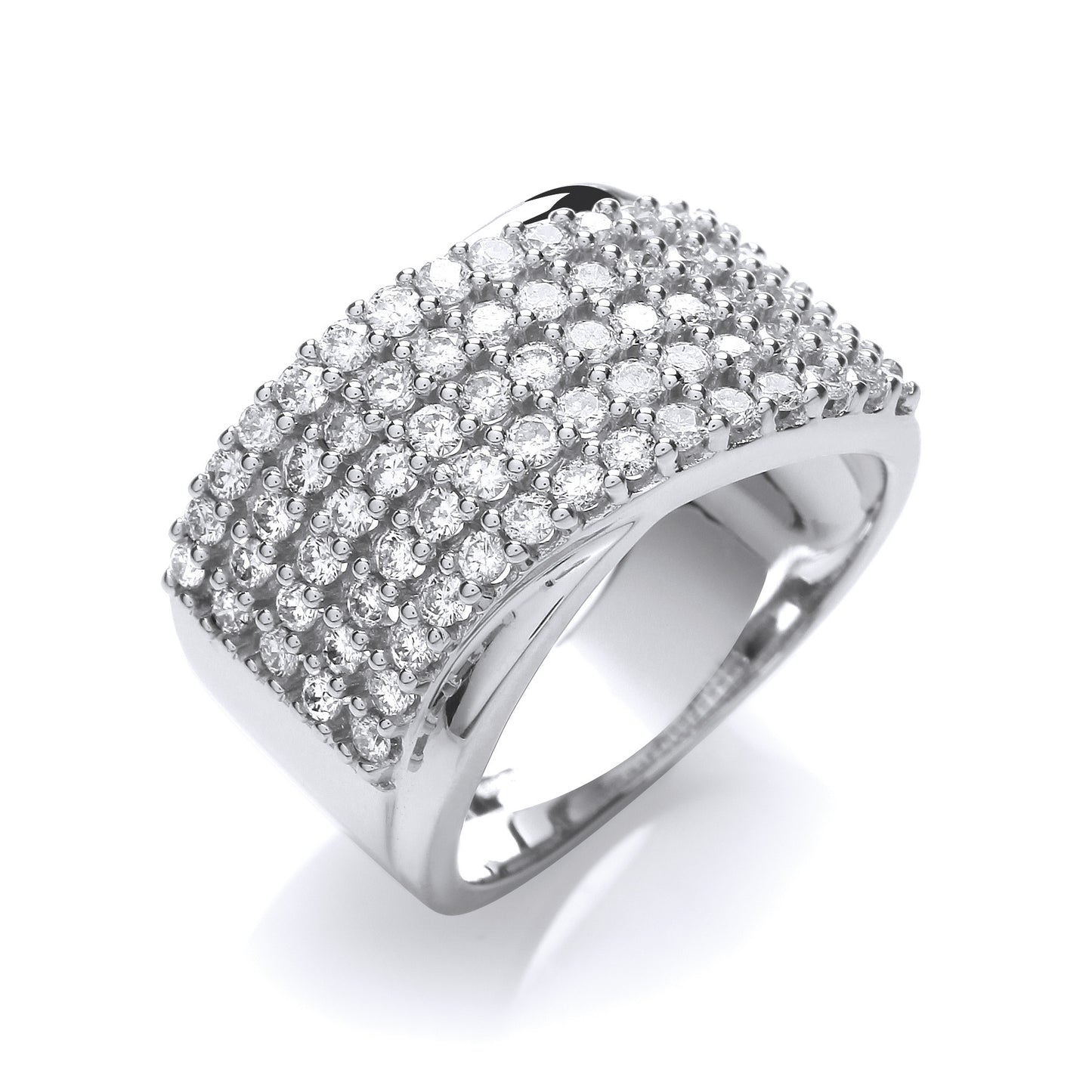 18ct White Gold  1.00ctw Diamond Half Eternity Ring
