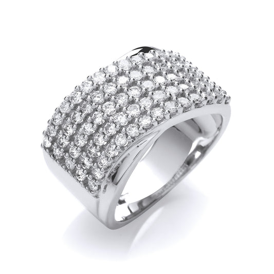 18ct White Gold  1.00ctw Diamond Half Eternity Ring