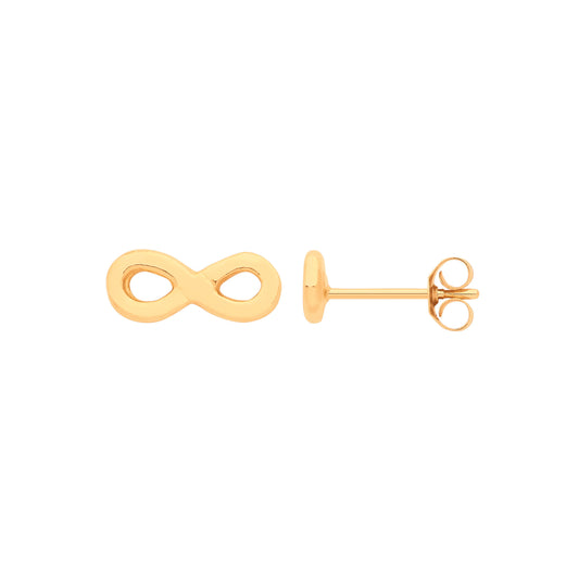 9ct Y/G Infinity Studs