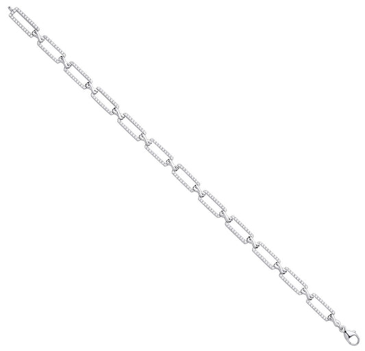 9ct White gold 1.13ct bracelet