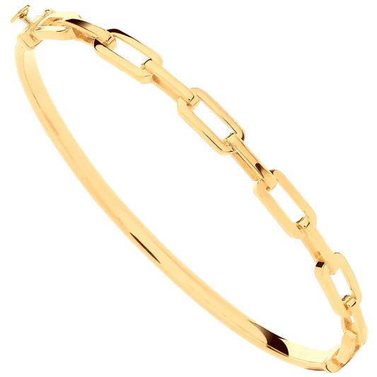 Y/G Paper Clip Ladies Bangle