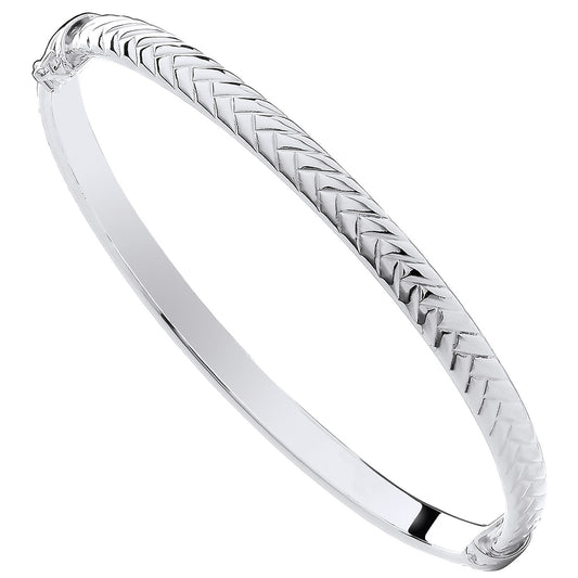 Silver Tyre Design Ladies Bangle