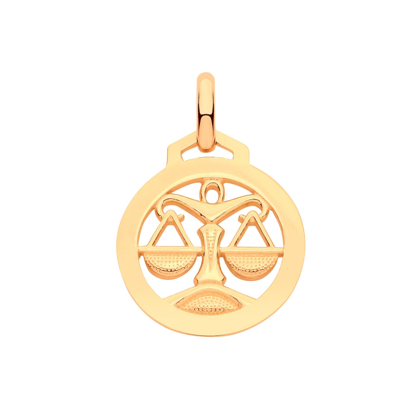 Y/G  Round Zodiac Pendant LIBRA