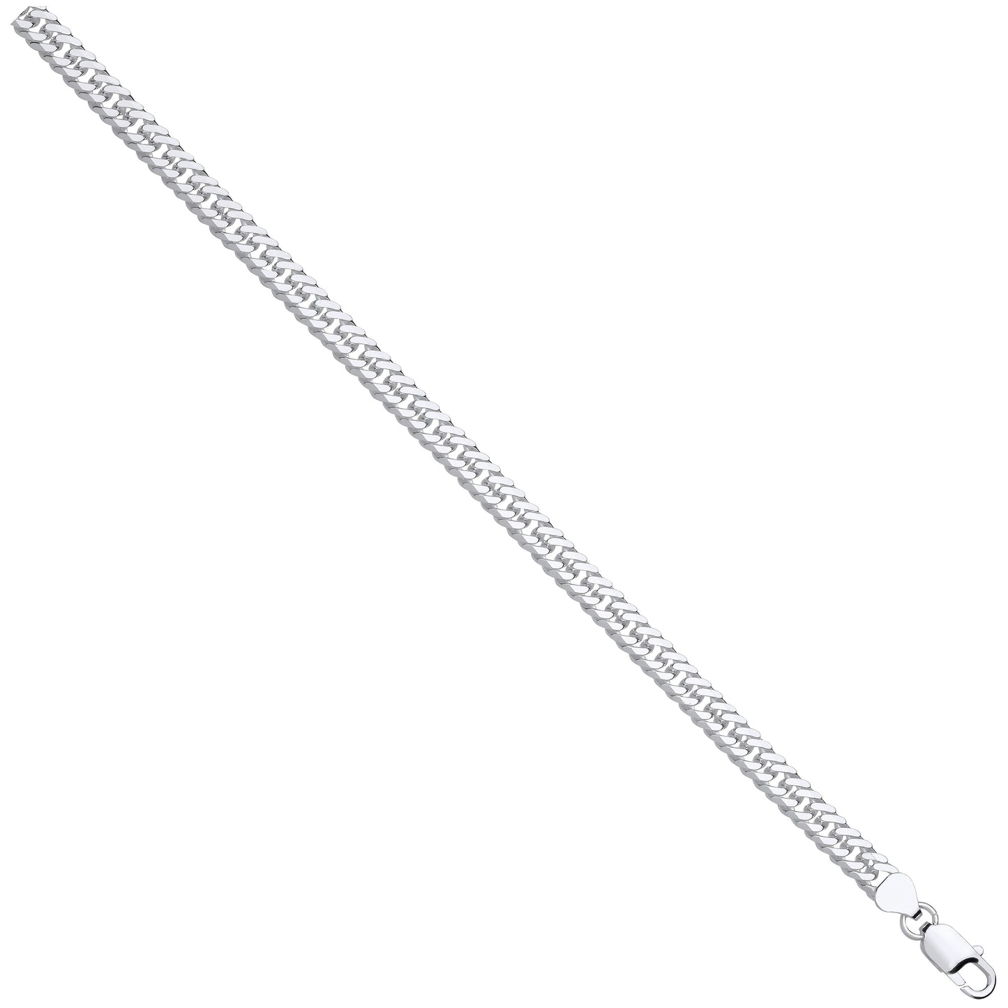 Silver Double Curb 7mm Chain