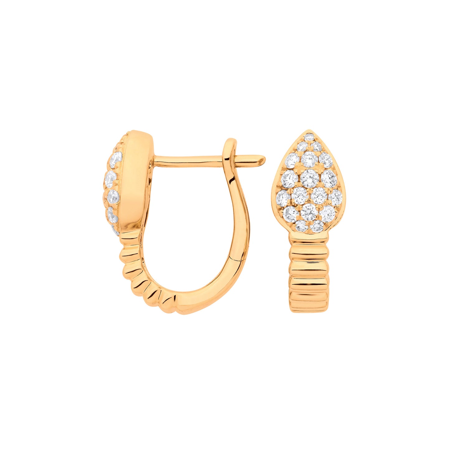 9ct Yellow Gold Serpent Fancy Earrings 0.50ctw