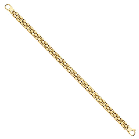 Y/G 6.4mm Panther Link Ladies Bracelet