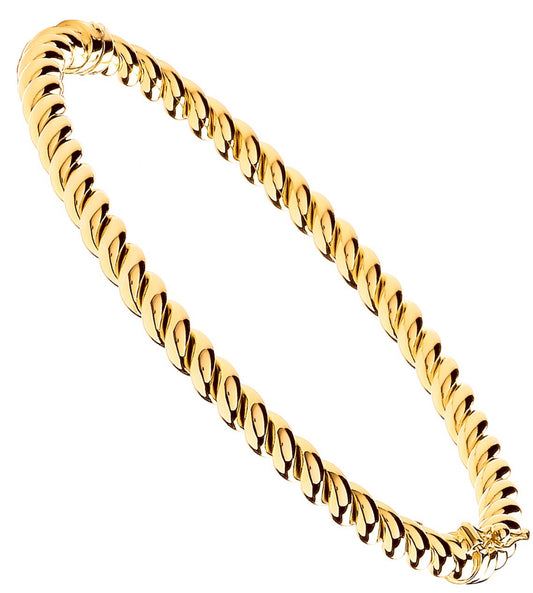 Y/G Hollow Twist 4.5mm Bangle