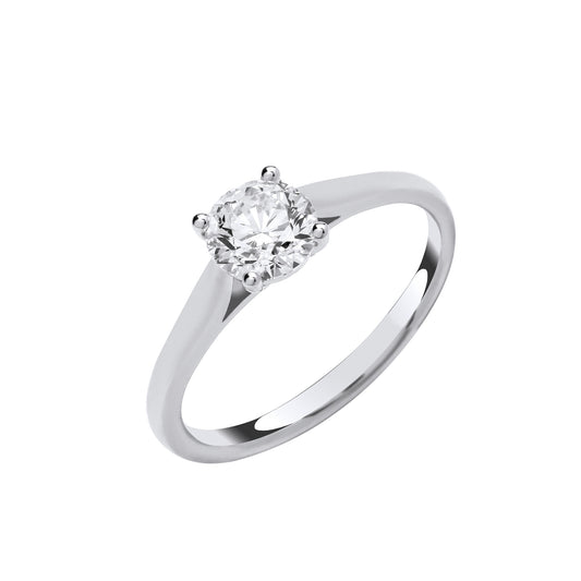 18ct White Gold 1.00ctw Solitaire LAB GROWN Diamond Ring IGI Certified