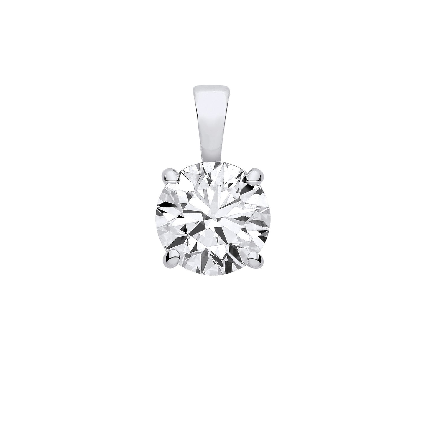 18ct White Gold 2.00ctw LAB GROWN Diamond Pendant IGI Certified