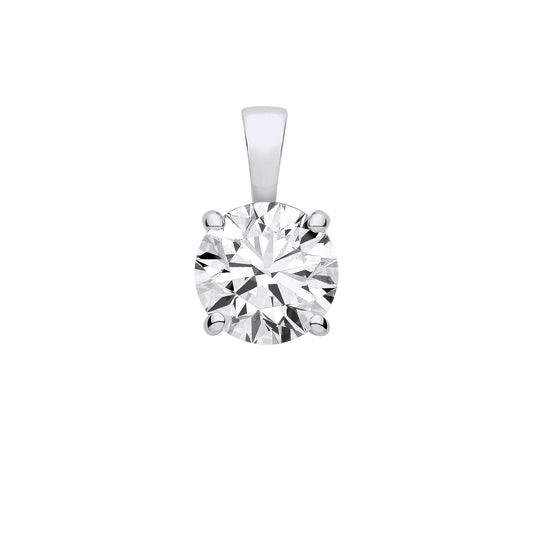 18ct White Gold 2.00ctw LAB GROWN Diamond Pendant IGI Certified