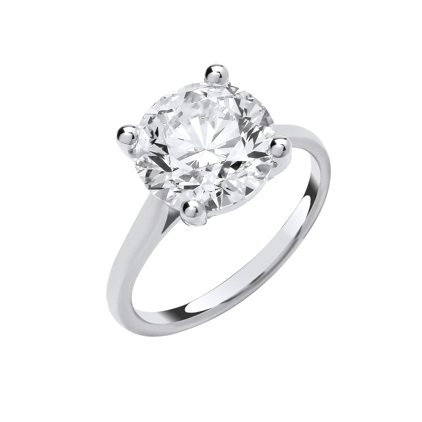 18ct White Gold 4.00ctw Solitaire LAB GROWN Diamond Ring IGI Certified