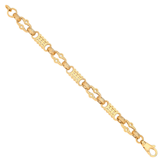 Y/G Stars & Bars Gents Medium Link Bracelet